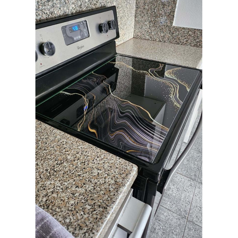 Festive Fit Home Stove Top Cover Black Giltz, Gas and Electric Cook